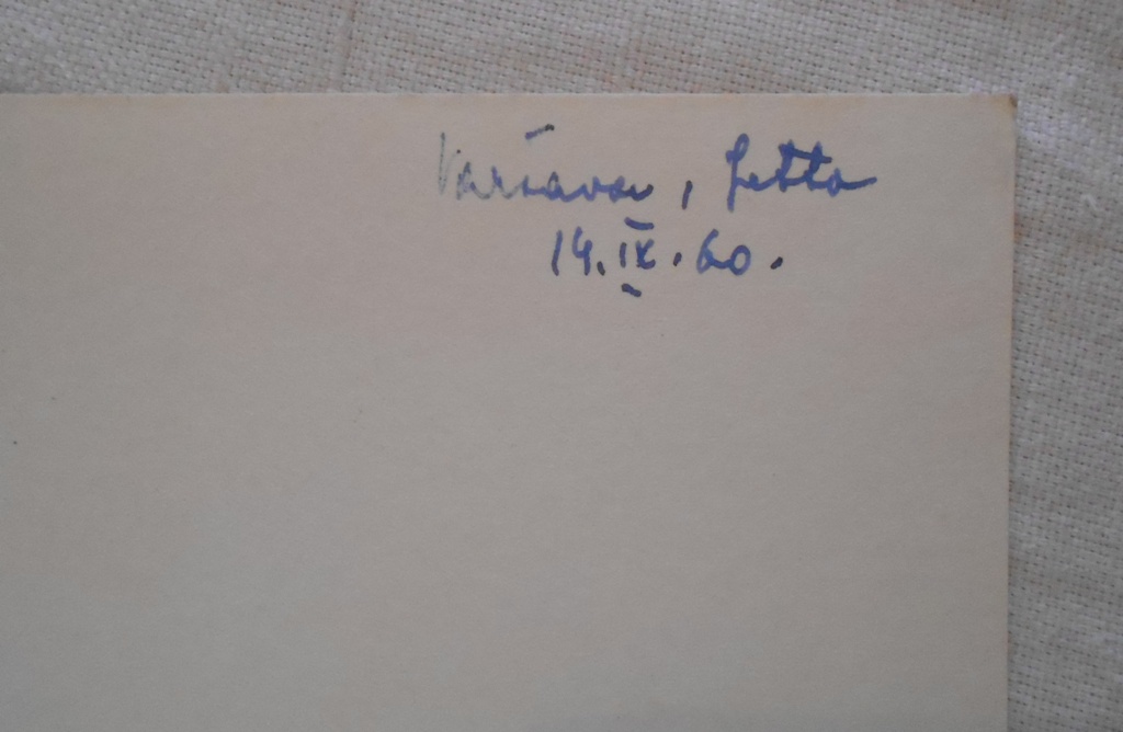 Dobová místopisná fotografie Varšava Památník židovského ghetta - září 1960