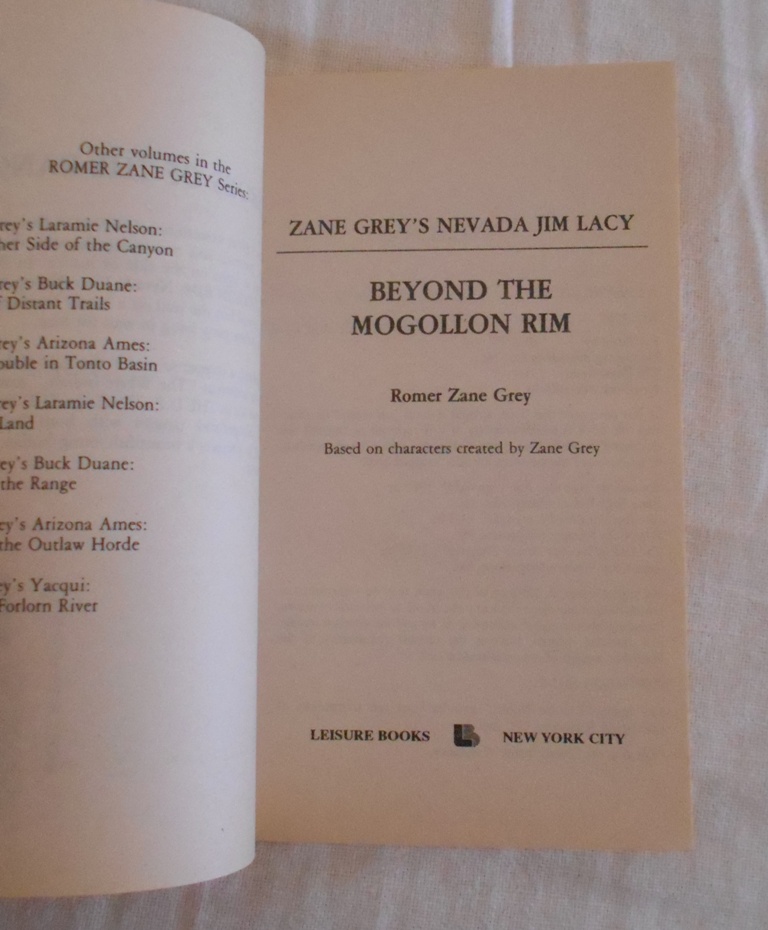 Romer Zane Grey - Nevada Jim Lacy - New York 1999