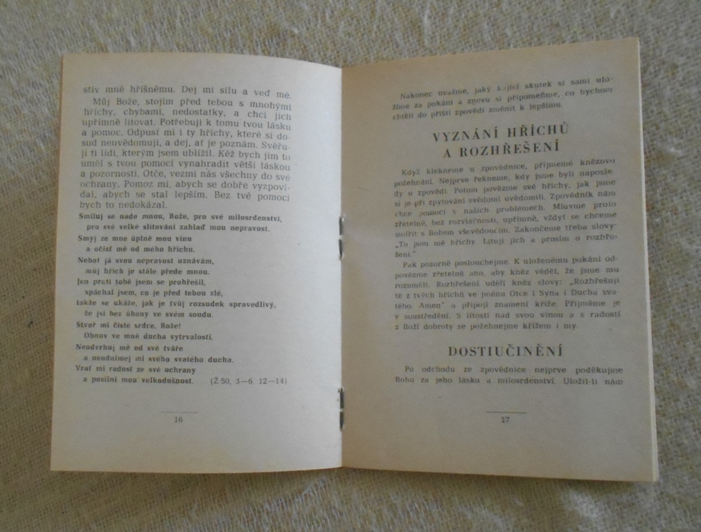 Příprava k svaté zpovědi a svatému přijímání - 1974