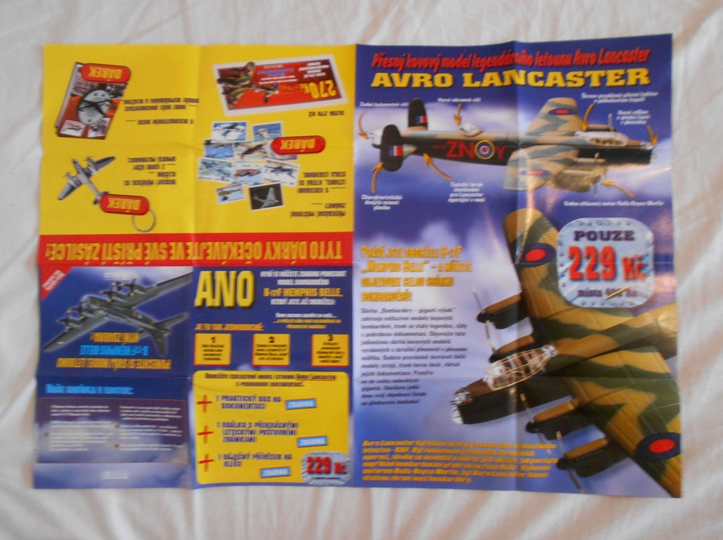 Reklamní objednávkový leták Boeing B-17F Memphis Belle - Atlas Editions