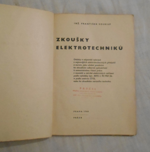 František Soukup - Zkoušky elektrotechniků - Práce 1966