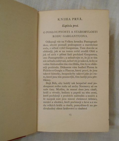 François Rabelais - Gargantua a Pantagruel - Kuncíř Praha 1927