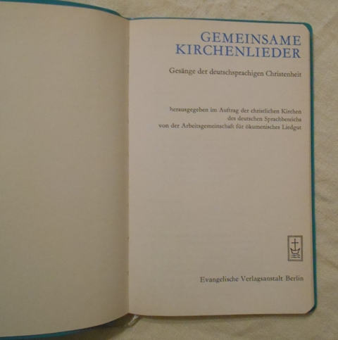 Gemeinsame Kirchenlieder - Berlín 1973