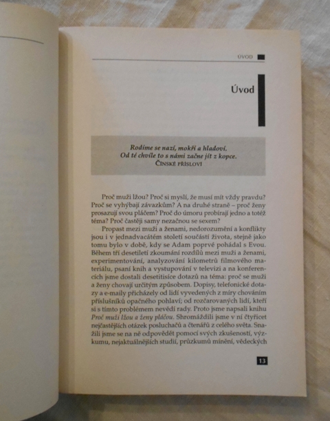 Allan a Barbara Peaseovi - Proč muži lžou a ženy pláčou - 2003