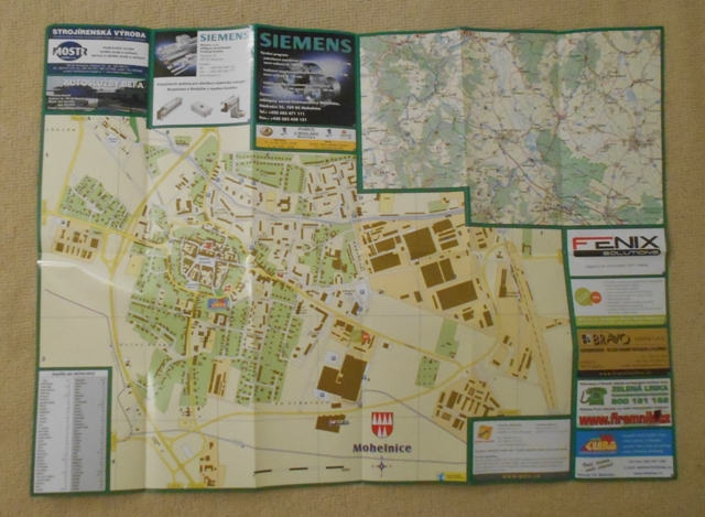 Mohelnice mapa města a okolí s leteckým snímkem