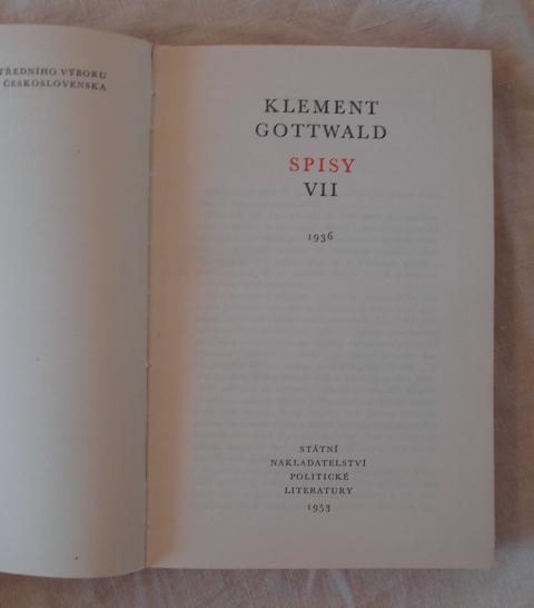 Klement Gottwald - Spisy VII 1936 - Svoboda 1953