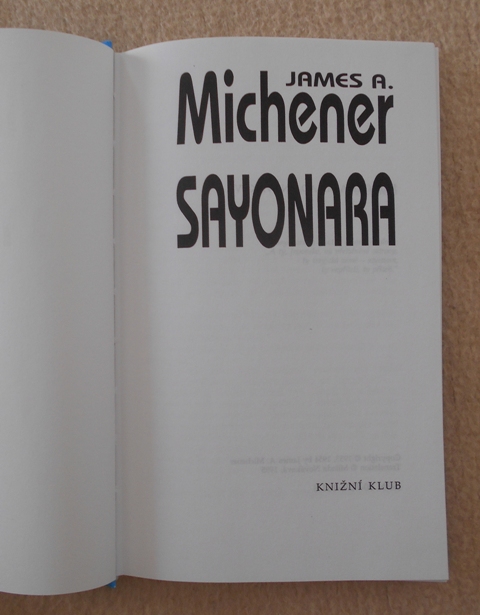 James A. Michener - Sayonara - KK 1995