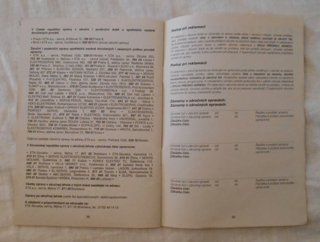 Návod k obsluze podlahový vysavač ETA 0409, 2409 - 2004