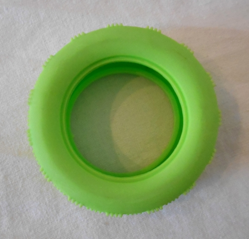 Dětské autíčko - náhradní plastová pneu zelená - 7 cm
