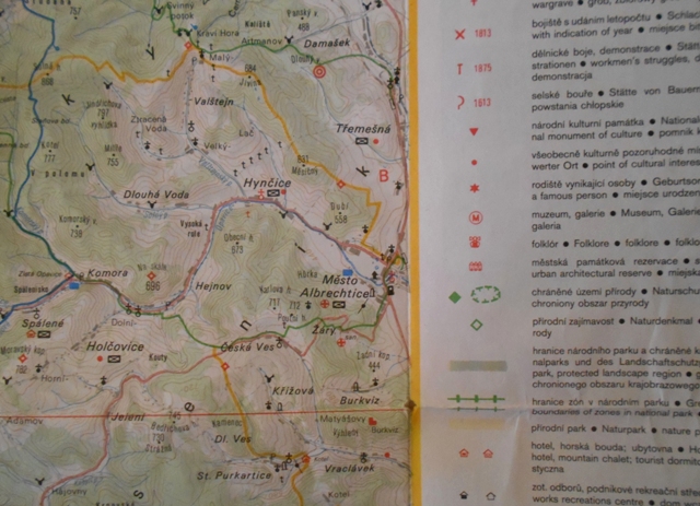 Mapa - Jeseníky - Soubor turistických map 19 - rok 1993