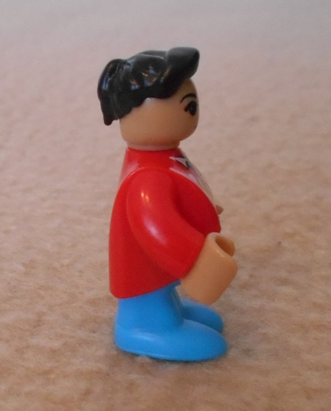 Dětská figurka - panenka s kravatou kloubová - 4,5 cm