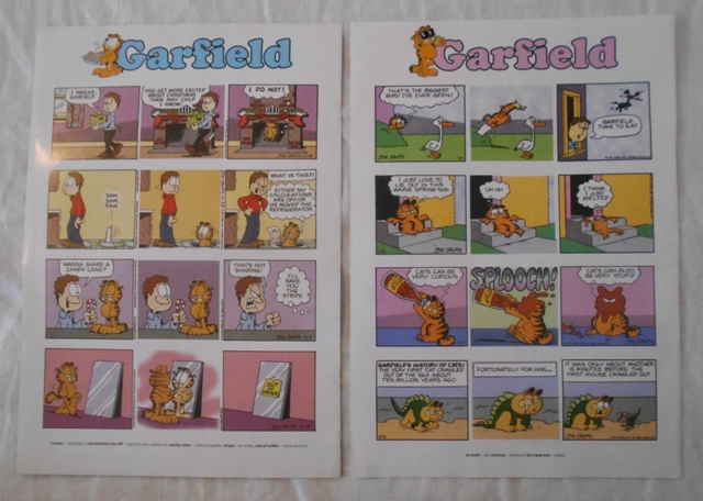 Gate komiks Garfield - 6 vystřižených listů