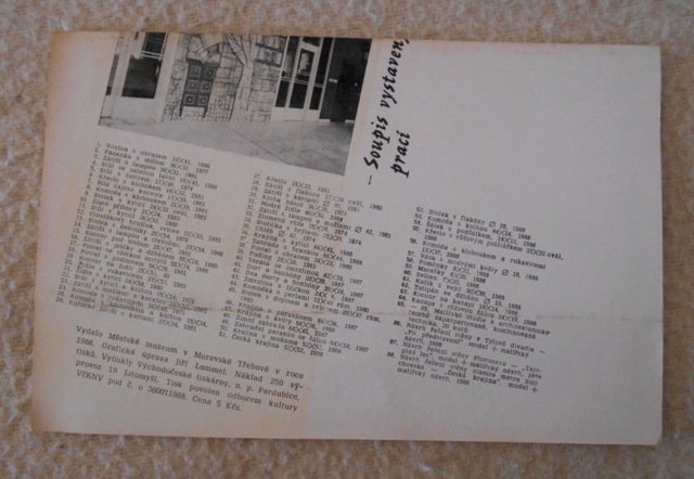 Marta Taberyová Keramika - Moravská Třebová 1988