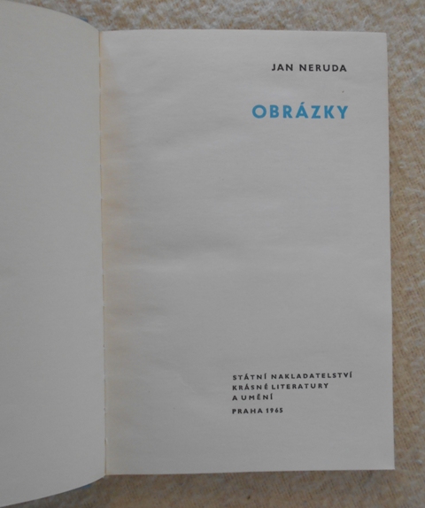 Jan Neruda - Obrázky - SNKLU 1965