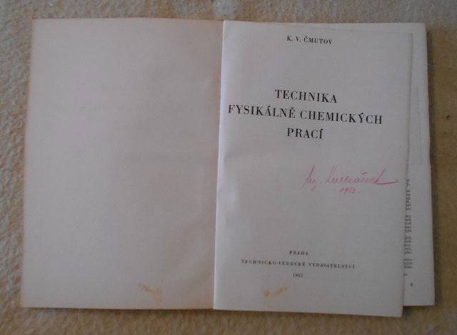 K.V. Čmutov - Technika fysikálně chemických prací - 1952