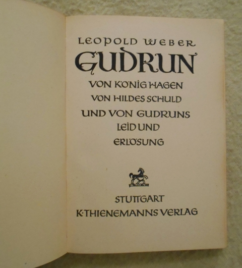 Leopold Weber - Gudrun - v němčině - 1942