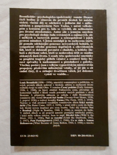 Louis Bromfield - Dvacet čtyři hodiny - Mf 1992
