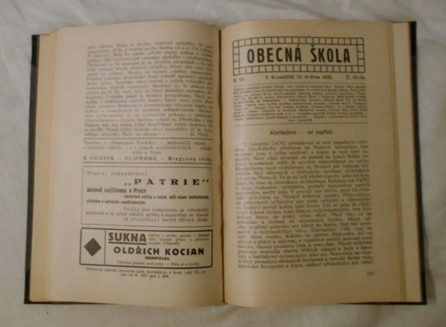 Časopis Obecná škola ročník 6 rok 1931-1932 - 10 dvojčísel