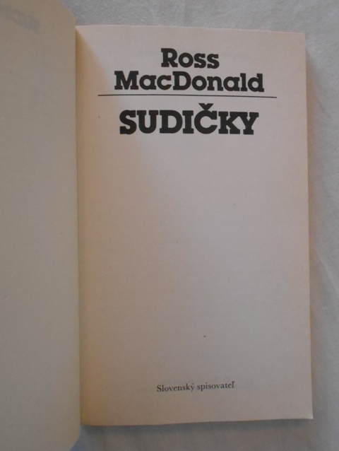 Ross MacDonald - Sudičky - 1984 / ve slovenštině /