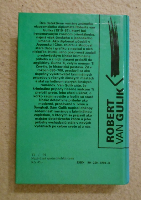 Robert van Gulik - Prípad čínského zlata / Prípad čínského jazera - 1991