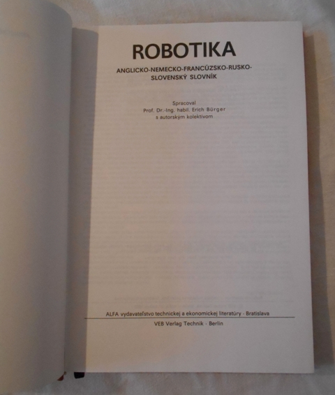 Bernd Bürger - Technický prekladový slovník Robotika - 1988