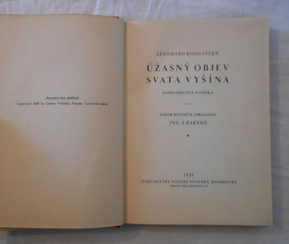 Leonhard Roggeveen - Úžasný objev Svata Vyšína - 1935