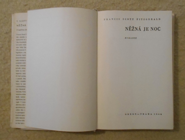 Francis Scott Fitzgerald - Něžná je noc - Odeon 1968