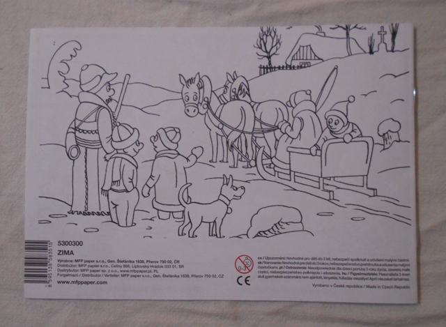 Dětské omalovánky Zima - MFP Přerov