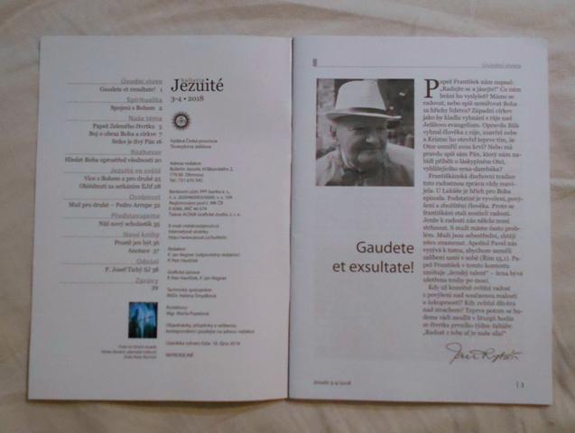 Časopis Bulletin Jezuité rok 2018 dvojčíslo 3-4