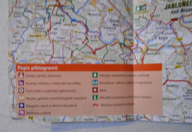 Mapa - Jizerské hory - turistické oblasti České republiky 14