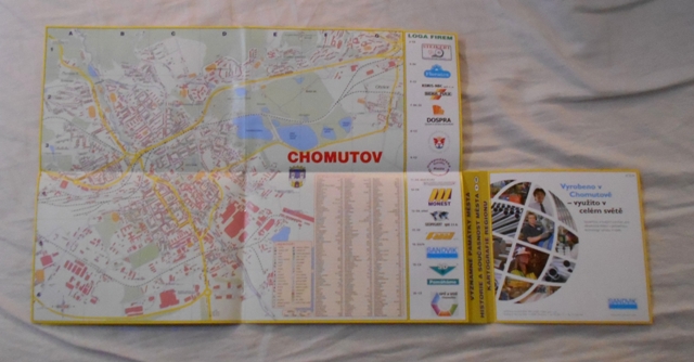 Chomutov - propagační brožura s plánem města - Helvich