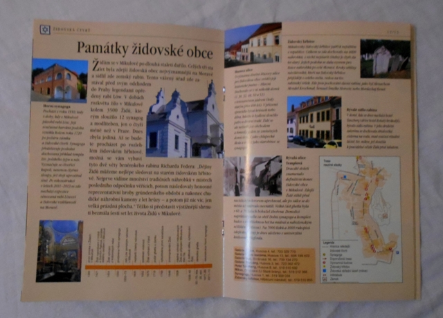Mikulov nový průvodce městem - propagační brožura s plánem města