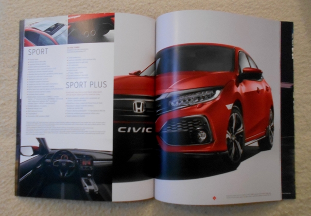 Reklamní prospekt Civic 5D - Honda 2017