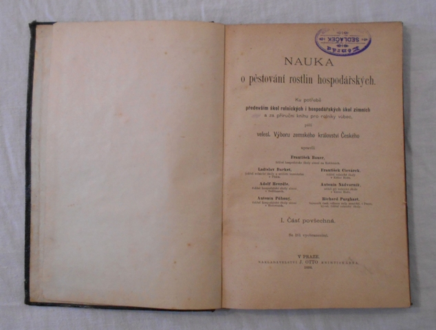 F. Bauer - Nauka o pěstování rostlin hospodářských I. - 1894