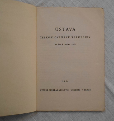 Ústava Československé republiky - Praha 1950