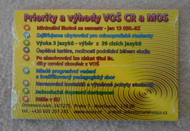 Puzzle - propagační puzzle 54 ks - Priority a výhody VOŠ CR a MOS