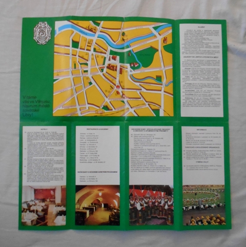 Propagační leták Vilnjus Intourist / česky / - 1984