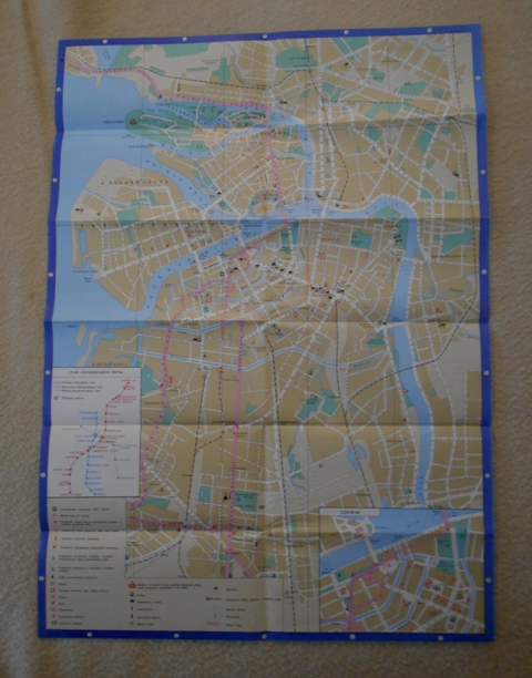 Mapa - Leningrad - 1980 / sovětská v české jazykové mutaci /