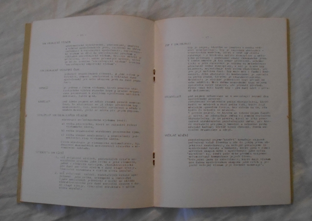 Vybrané výrazy ze společenských věd - Oddělení sociálního řízení 4. armády 1991