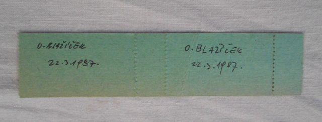 Vstupenka Středočeská galerie - 1,50 Kčs - 2 ks