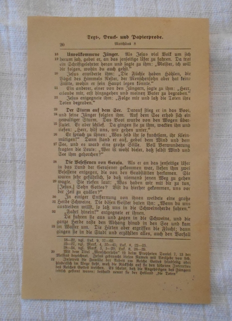 Reklamní leták Ferdinand Schőningh Paderborn - Das Neue Testament - 20. léta 20. st.