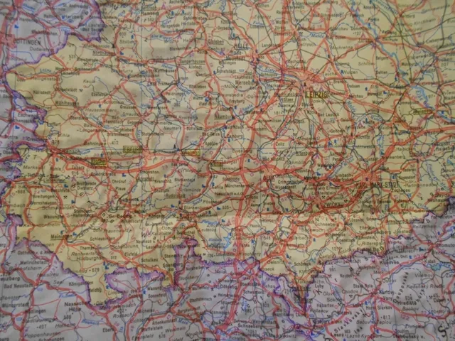 Mapa Německá demokratická republika - skládaná - 1971