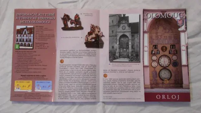 Regionální propagační leták Olomouc Orloj - 2002