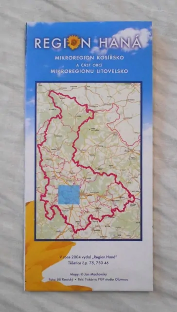 Mapa Region Haná Mikroregion Kosířsko - rok 2004