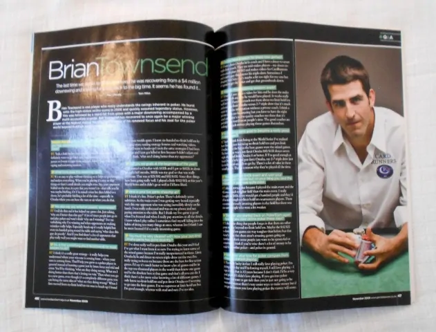 Časopis InsidePoker Magazin November 2009 - anglicky