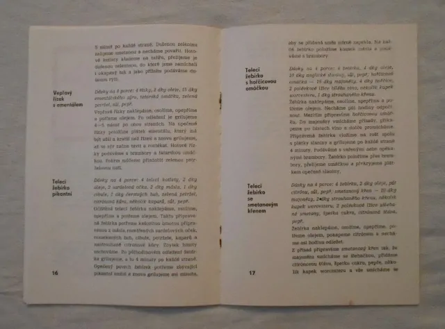 Reklamní receptář Grilovaná Jídla - Mora 1973