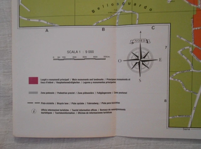 Mapa - Die Stadt Florenz - německy