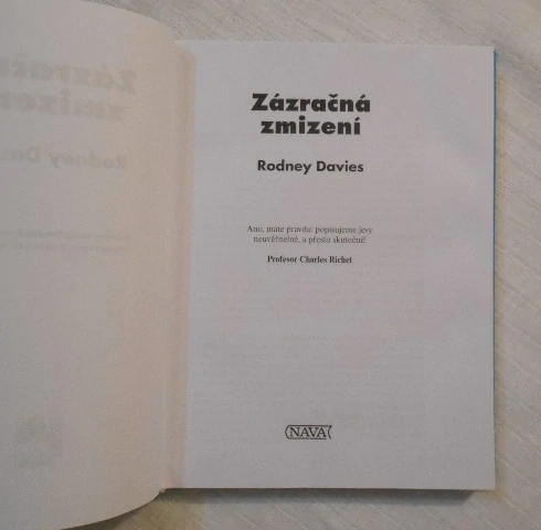 Rodney Davies - Zázračná zmizení - 1996