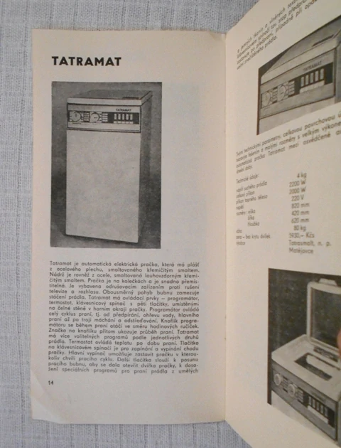 Brožura PZO Katalog ´74 Elektro Pračky - Praha 1974