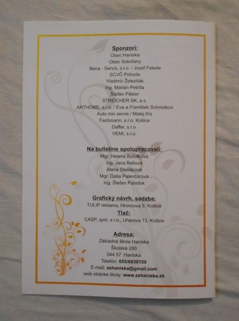 Základná škola Haniska - 40. výročie ( 1971-2011 )